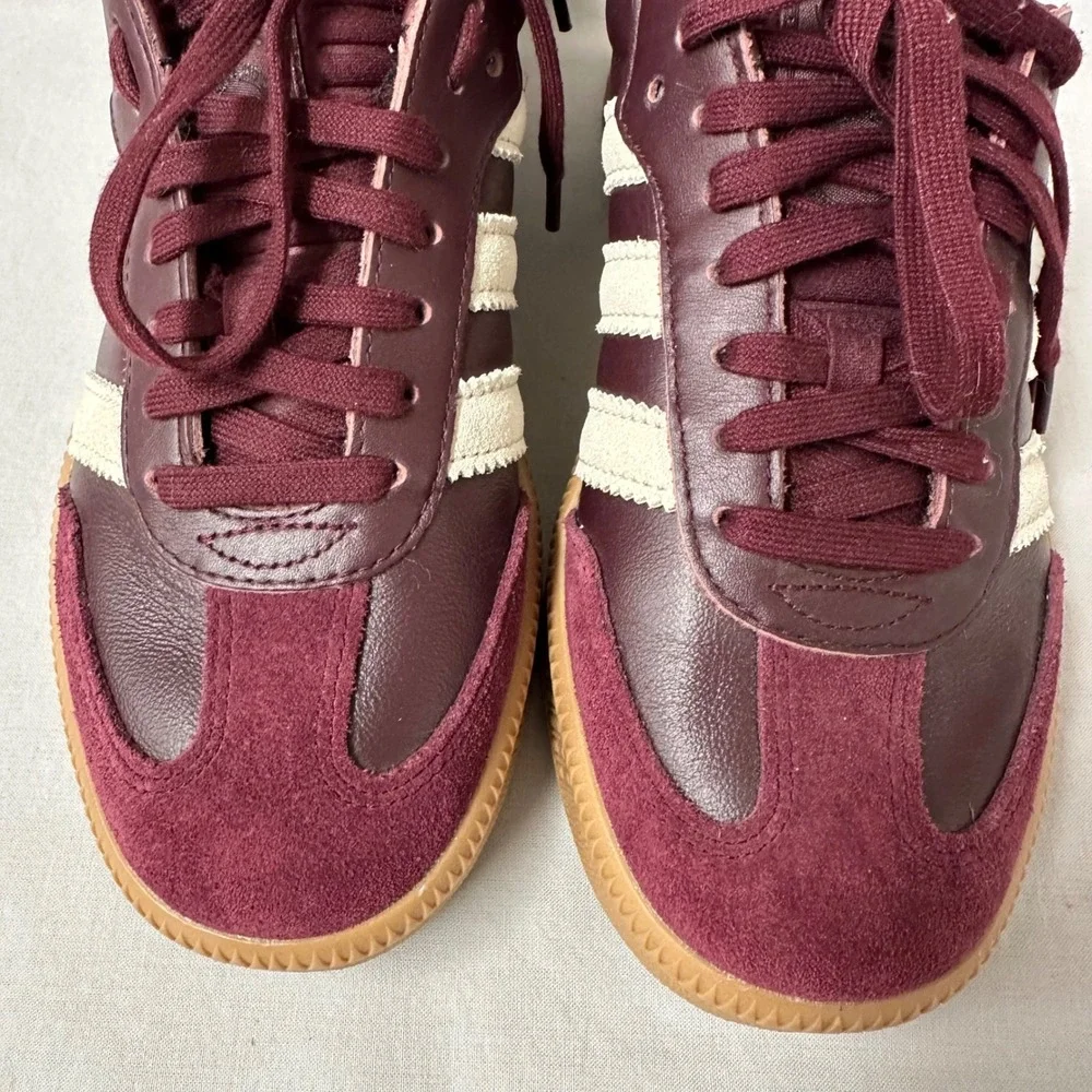 adidas Samba XLG‎ Athletic Shoe - Maroon/Wonder Beige/Gum Men's Size 8